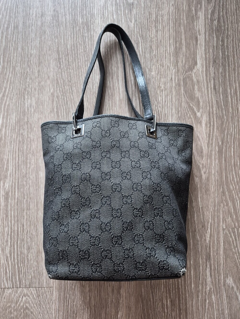 Gucci Vintage GG Denim Bucket Bag